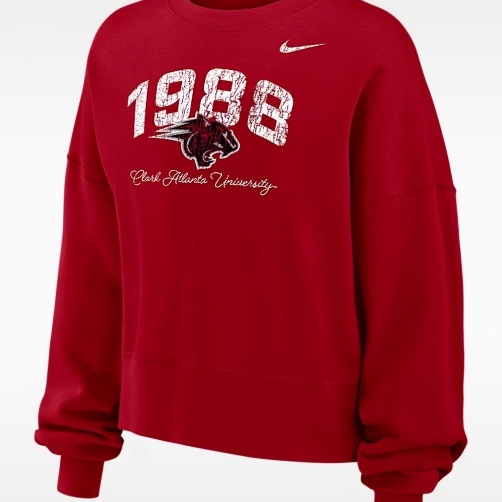Nike Phoenix Clark Atlanta Red Graphic Sweatshirt